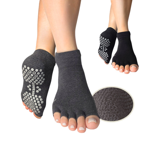 2 Pairs Toeless Grip Socks