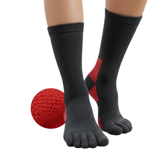 2 Pairs Of Terry Cushioned Crew Toe Socks