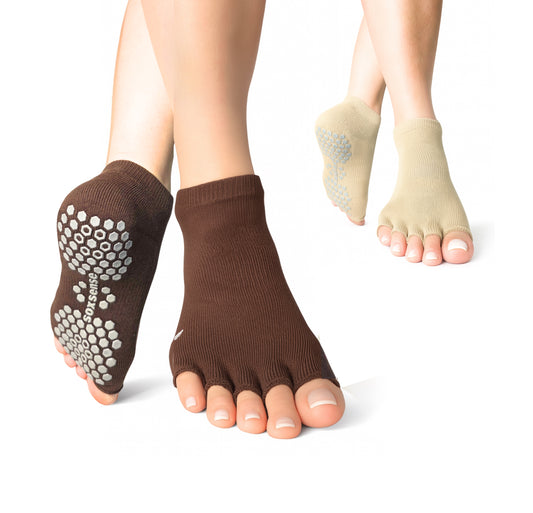2 Pairs Toeless Grip Socks