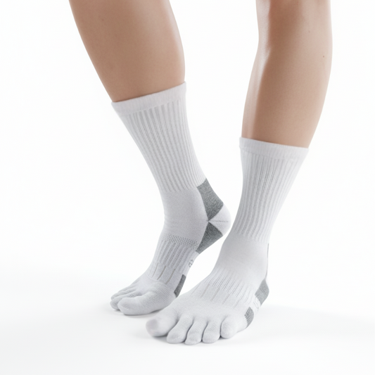 2 Pairs Of Terry Cushioned Crew Toe Socks