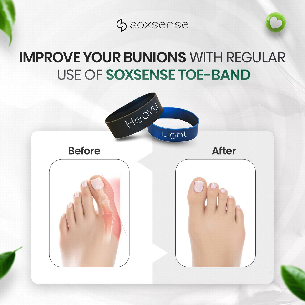 2 PCS Toe Exercising Bands