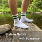 3 Pairs Stripes Quarter Toe Socks