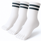 3 Pairs Stripes Quarter Toe Socks