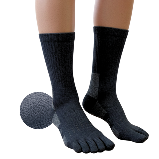 2 Pairs Of Terry Cushioned Crew Toe Socks