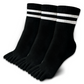 3 Pairs Stripes Quarter Toe Socks