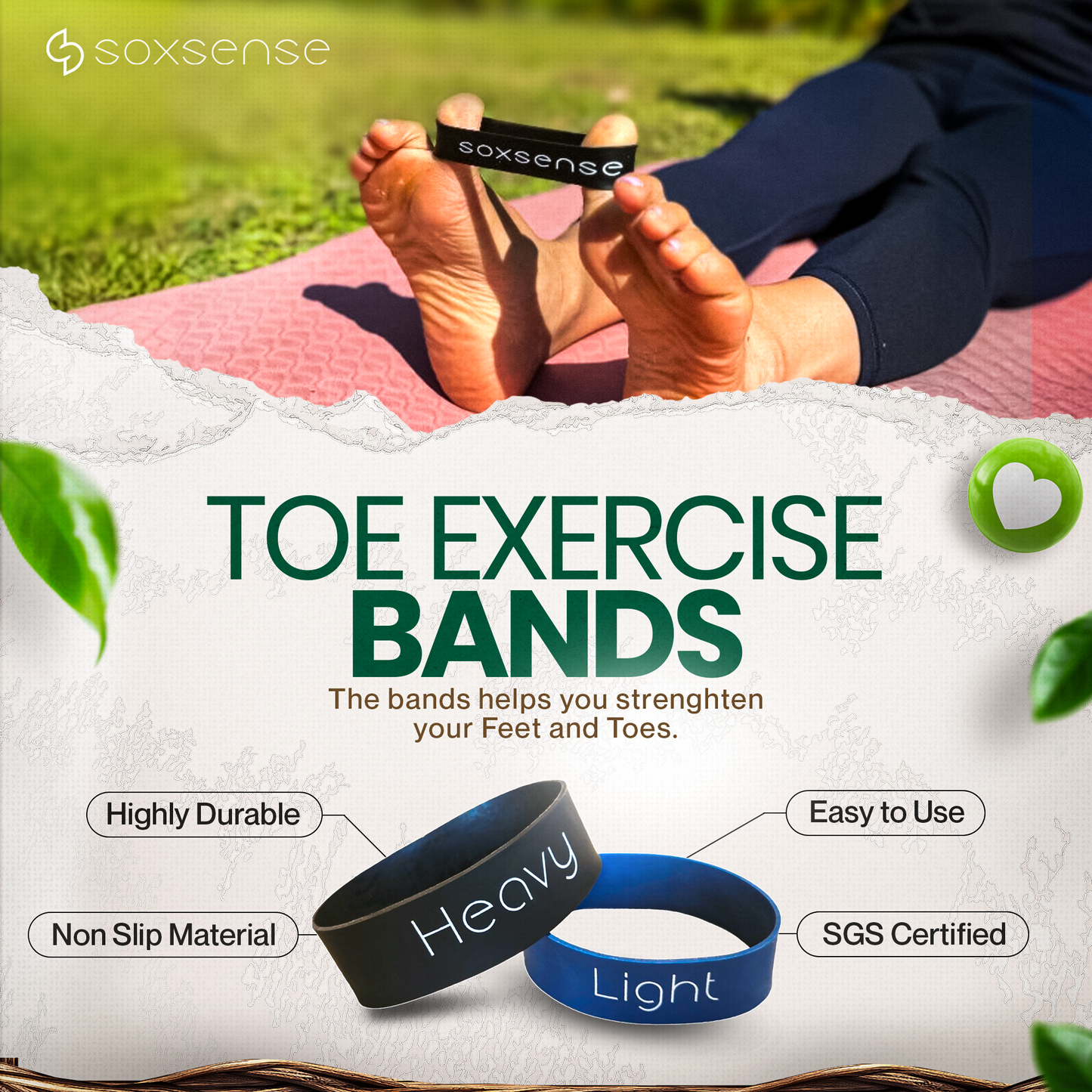 4 Pcs Toe Exercise Bands